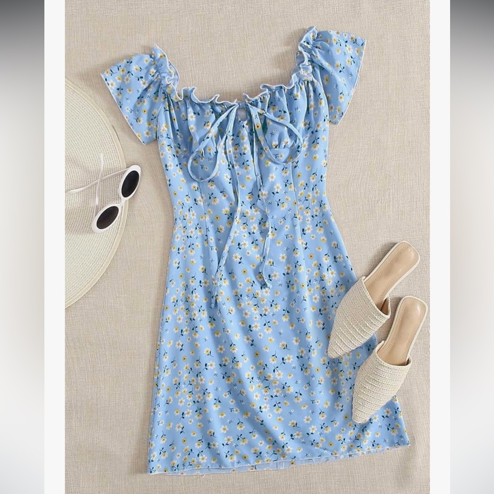 Dress XS Light Blue Floral